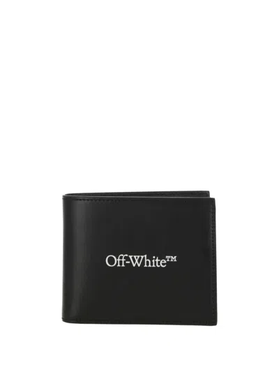 Off-white Off White Man Black Wallet Omnc085 S24 Lea001 In 黑色的