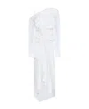 Off-white One-shoulder Asymmetric Dress In White