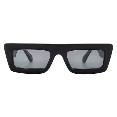 Off-white Ontario Dark Grey Browline Unisex Sunglasses Oeri136 1007 52 In Black