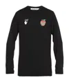 Off-white Open-necked Black Shirt In Black