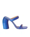 Off-white 110 Spring Heeled Leather Sandals In Blue