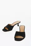 Off-white Pop Lollipop Satin Mules In Black