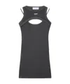 Off-white Layered Mini Dress With Cut Out Details In Black