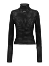 Off-white Openwork Logo Sweater Sweater, Cardigans Black In Black