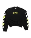 Off-white Opposite Arrow Cotton Sweatshirt In Black