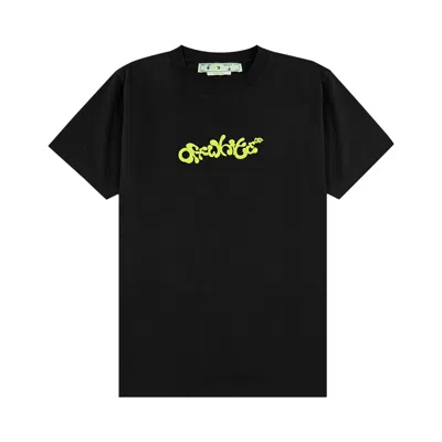 Pre-owned Off-white Opposite Arrow Slim Short-sleeve Tee 'black/lime'