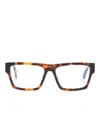 Off-white Optical Style 46 Square-frame Glasses In Brown