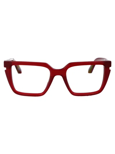Off-white Optical Style 52 Glasses In 2800 Burgundy