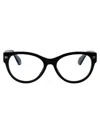 Off-white Optical Style 37 Cat-eye Glasses In 1000 Black