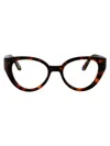 Off-white Optical Style 37 Cat-eye Glasses In 6000 Havana
