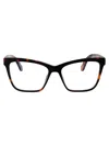 Off-white Optical Style 37 Cat-eye Glasses In 6000 Havana