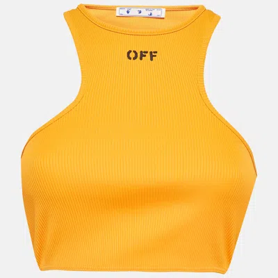 Pre-owned Off-white Orange Basic Lux Rowing Tank Top M