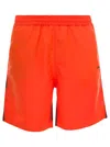OFF-WHITE ORANGE SWIM TRUNKS WITH DIAG PRINT AT THE BACK IN POLYESTER MAN