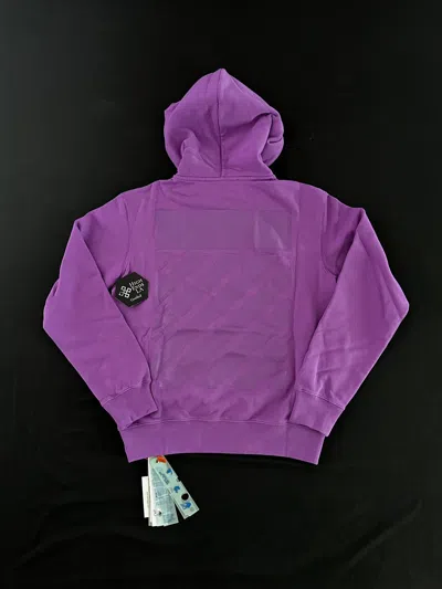 Pre-owned Off-white Orchid Rubber Diagonal Hoodie In Multi