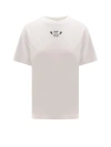 OFF-WHITE ORGANIC COTTON T-SHIRT WITH FRONTAL LOGO