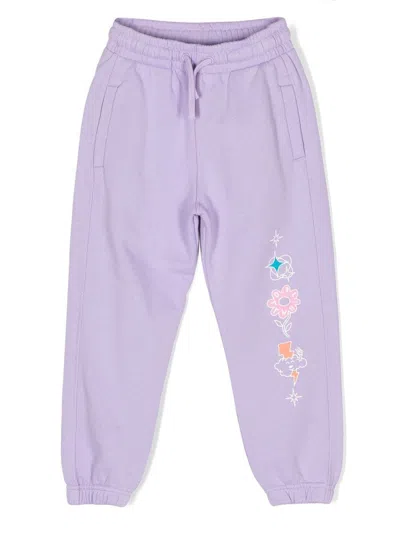 Off-white Kids' Organic-cotton Track Pant In Purple