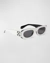 Off-white Orlando Oval Acetate Sunglasses In White