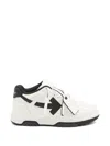 Off-white Out Of Office Leather Sneakers With Iconic Side Logo In White