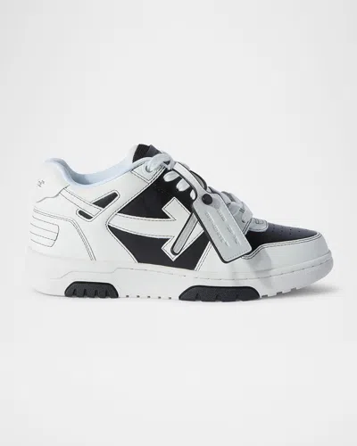 OFF-WHITE OUT OF OFFICE BICOLOR LEATHER SNEAKERS