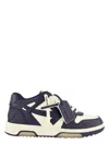 Off-white Out Of Office Arrow-patch Leather Sneakers In Blue
