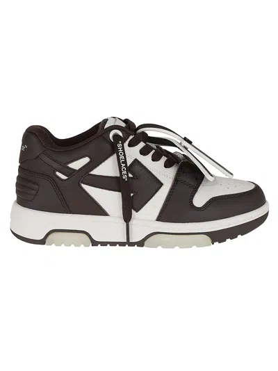 Off-white Out Of Office Calf Leather Sneakers In Brown