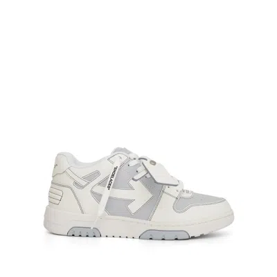 Off-white Out Of Office Leather Sneakers In Grey White