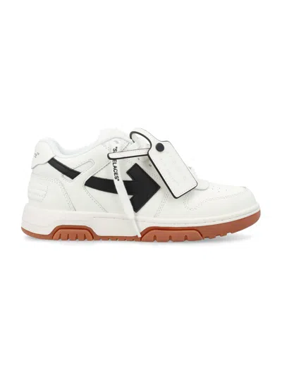 Off-white Out Of Office Calf Leather Sneakers In White Black