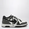 Off-white Out Of Office Grey Low Top Sneakers With Logo Patch On The Tongue And Contrasting Stitching In Leath In Grey