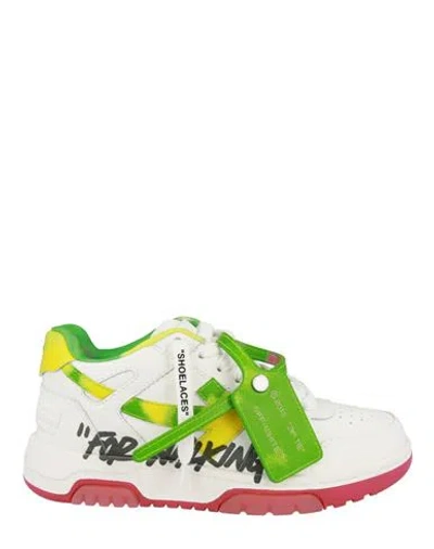 Off-white "out Of Office "for Walking" Low-top Sneakers" Woman Sneakers Multicolored Size 8 Calfskin In Fantasy