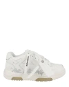 OFF-WHITE OFF-WHITE "OUT OF OFFICE "FOR WALKING" LOW-TOP SNEAKERS" WOMAN SNEAKERS WHITE SIZE 7 CALFSKIN, POLYE