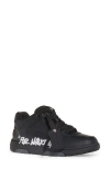 Off-white Out Of Office Black Low Top Sneakers With Arrow Patch In Leather Man In Black