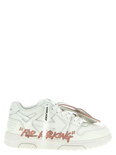 Off-white White Pink Out Of Office For Walking Sneakers
