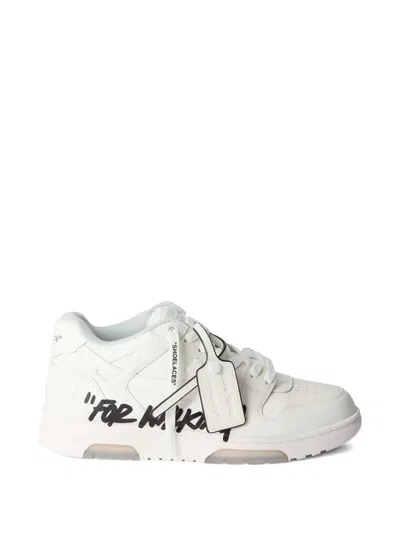 Off-white Urban Sneakers With Distinctive Arrow Motif And Zip Tie Detail In White
