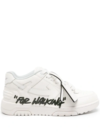 Off-white White Leather Out Of Office For Walking Sneakers In White,black