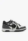 Off-white Out Of Office Grey Low Top Sneakers With Logo Patch On The Tongue And Contrasting Stitching In Leath In Animal Print