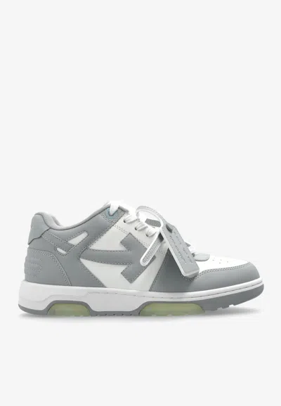 Off-white Out Of Office Leather Low-top Sneakers In Grey