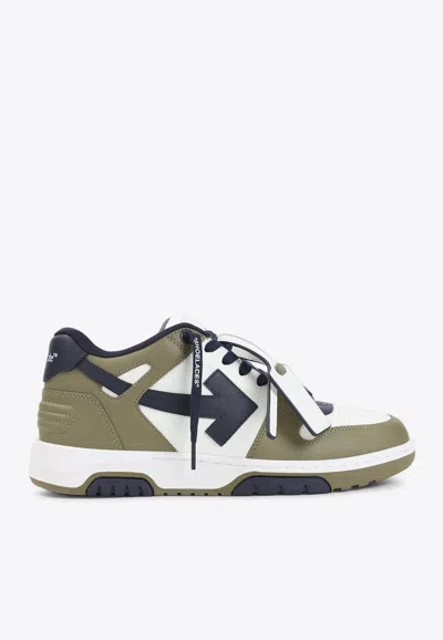 Off-white Out Of Office Leather Low-top Sneakers In Multi