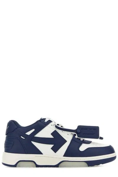 Off-white Out Of Office Leather Sneakers In Blue