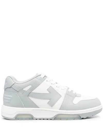 Off-white Off White Out Of Office Leather Sneakers In Grey