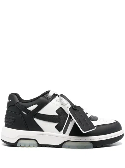 Off-white Off White Out Of Office Leather Sneakers In Black