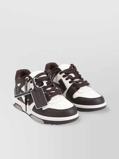 OFF-WHITE OUT OF OFFICE LEATHER SNEAKERS