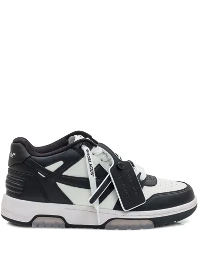 Off-white Out Of Office Leather Sneakers In Black