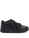 Off-white Out Of Office Leather Sneakers In Black