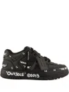 Off-white Out Of Office Leather Sneakers In Black