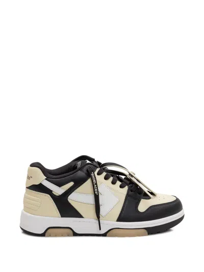 Off-white Out Of Office Leather Sneakers In Black