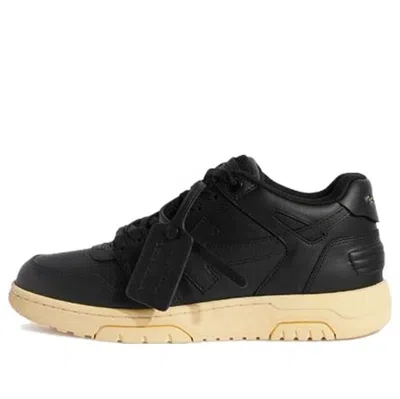 Off-white Out Of Office Leather Sneakers 'black Yellow'