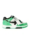 Off-white Out Of Office Leather Sneakers In Green
