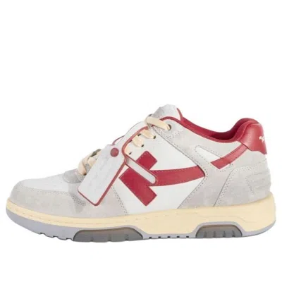 Off-white Out Of Office Leather Sneakers 'grey White Red' In Multi