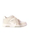 Off-white Off White Out Of Office Leather Sneakers In Nude