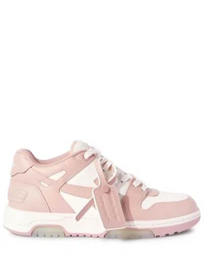 Off-white Out Of Office Leather Sneakers In Pink